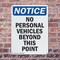 Signmission No Personal Vehicles Beyond This Point OSHA Notice Sign, Plastic, 7in W x 10in L, 2PK OS-2PACK-NS-P-710-V-14741 - alternate 5